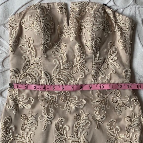 Vince Camuto Champagne sequin strapless dress🌟 - Picture 11 of 15